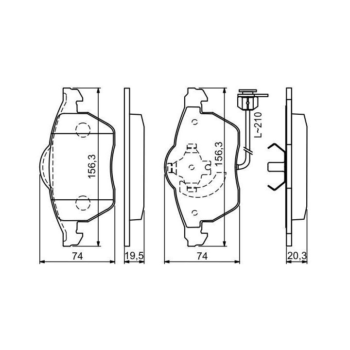 Ön Fren Balatası VW Passat Ve Audi A4 İçin (2000-2005) - Bosch 0986494050