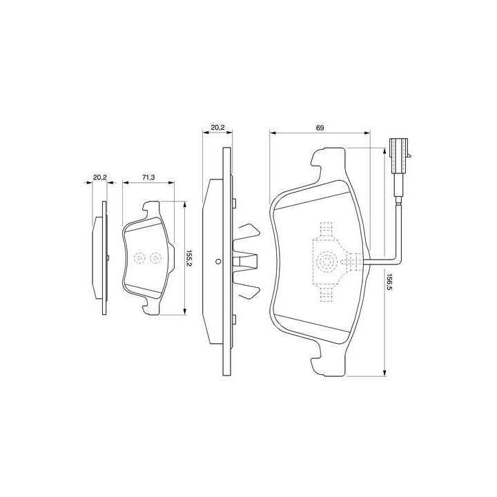 Ön Fren Balatası İkaz Kablolu Alfa Romeo 159 (2005-2008) - Bosch 0986494071