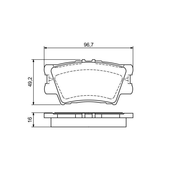 Arka Fren Balatası Toyota Rav4 ve Camry (2001-2012) - Bosch 0986494154