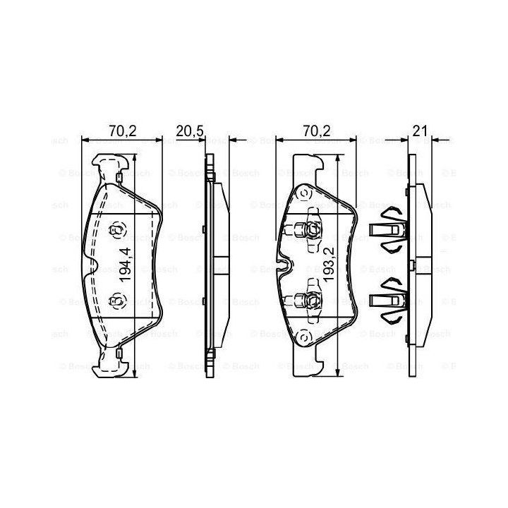 Ön Fren Balatası Mercedes W211 S211 W164 W251 (2003-2012) - Bosch 0986494165