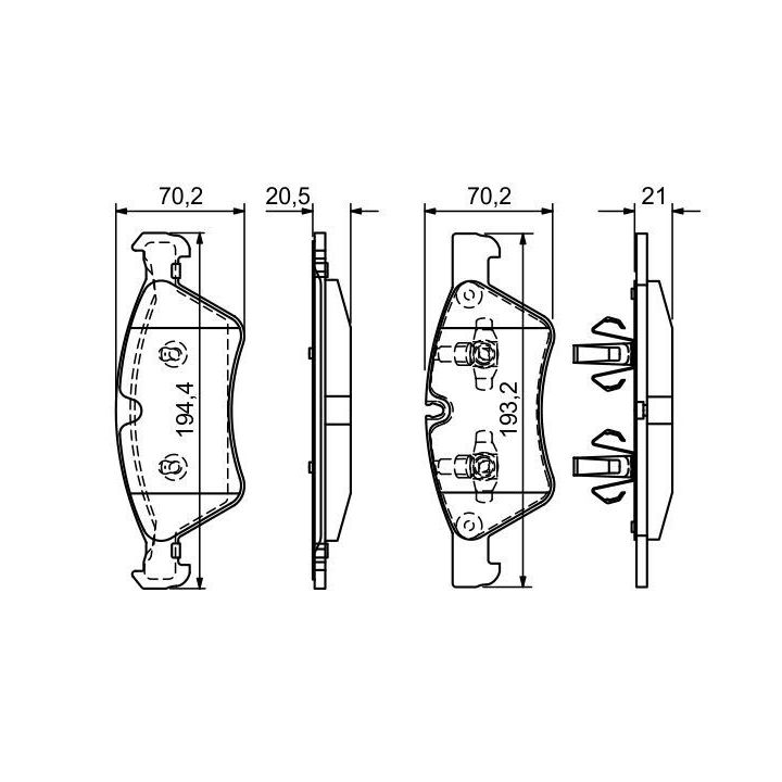 Ön Fren Balatası Mercedes W211 S211 W164 W251 (2003-2012) - Bosch 0986494165