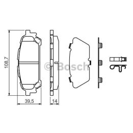 Arka Fren Balatası Subaru Forester 2.0 2.5 (2002-2005) - Bosch 0986494232