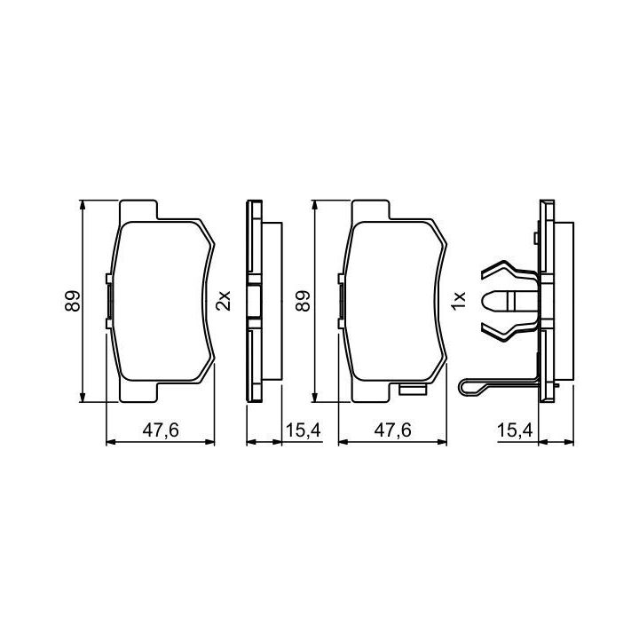 Arka Fren Balatası Honda Cr-V Ii (2002-2006) - Bosch 0986494233