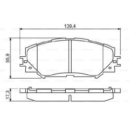 Ön Fren Balatası Toyota Auris Rav4 (2006-) - Bosch 0986494240