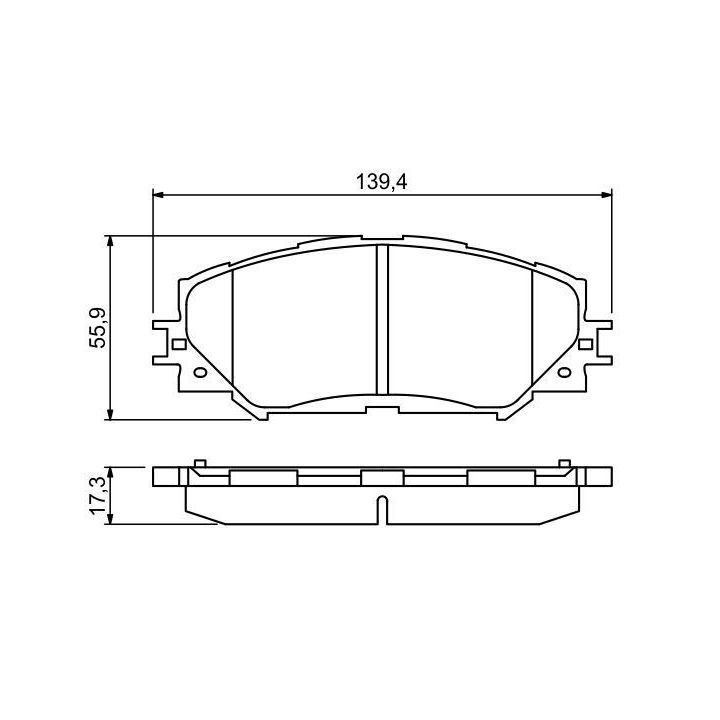 Ön Fren Balatası Toyota Auris Rav4 (2006-) - Bosch 0986494240
