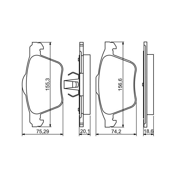 Ön Fren Balatası Volvo V60 V70 S60 (2011-) - Bosch 0986494245
