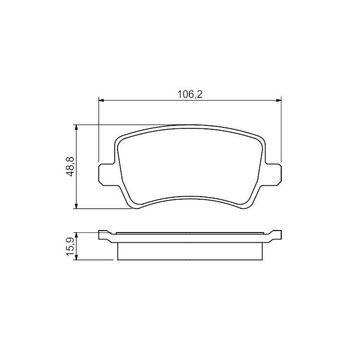 Arka Fren Balatası Ford Mondeo Iv S-Max Volvo S80 - Bosch 0986494248