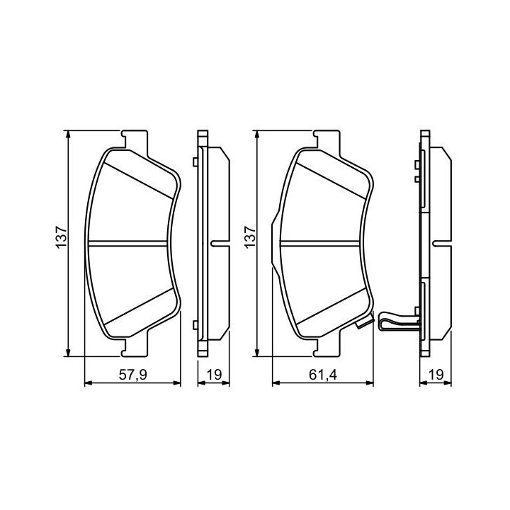 Bosch 0986494260 Ön Fren Balatası - Toyota Auris, Corolla