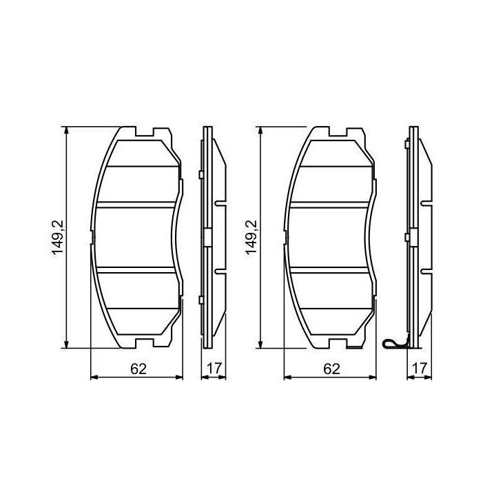Ön Fren Balatası Chevrolet Captiva Opel Antara İçin (2006-) - Bosch 0986494250