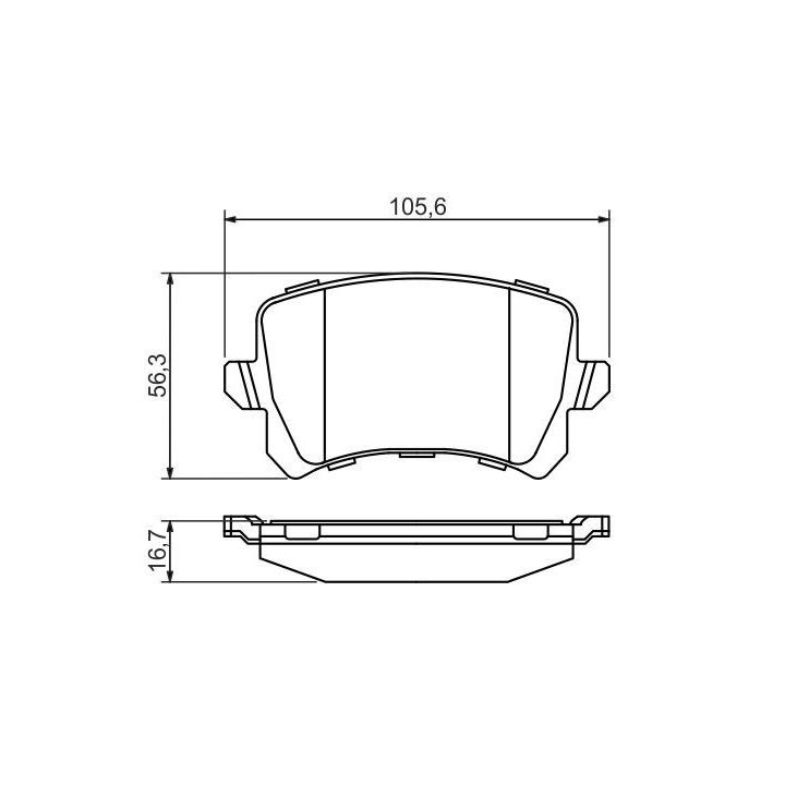 Arka Fren Balatası VW Golf V Tiguan Passat B6 İçin (2004-2010) - Bosch 0986494344