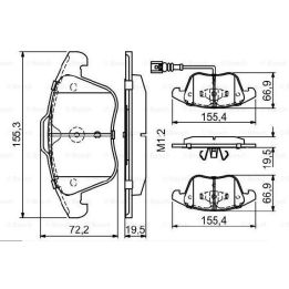 Ön Fren Balatası VW Tiguan Passat Alhambra Q3 Uyumlu (2007-2018) - Bosch 0986494372