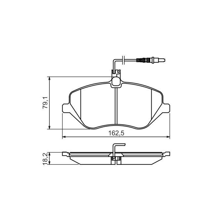 Ön Fren Balatası Peugeot 407 607 Citroen C5 III C6 (2000-) - Bosch 0986494484