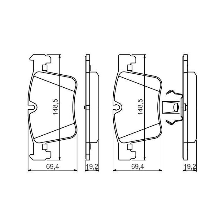 Ön Fren Balatası BMW F20 F30 X3 E83 F25 - Bosch 0986494487