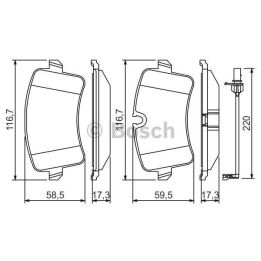 Arka Fren Balatası Audi A6 (4G2) Avant (4G5) - Bosch 0986494488