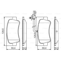 Arka Fren Balatası Renault Master III Opel Movano 2.3DCI (2010-) - Bosch 0986494500