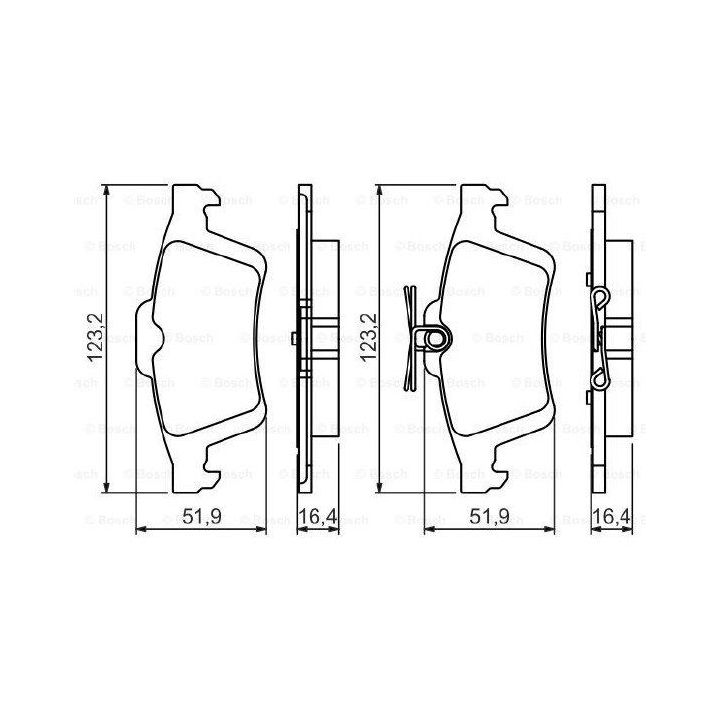 Arka Fren Balatası Ford C-Max II Peugeot 508 Opel Vectra C İçin (2003-2010) - BOSCH 0986494528