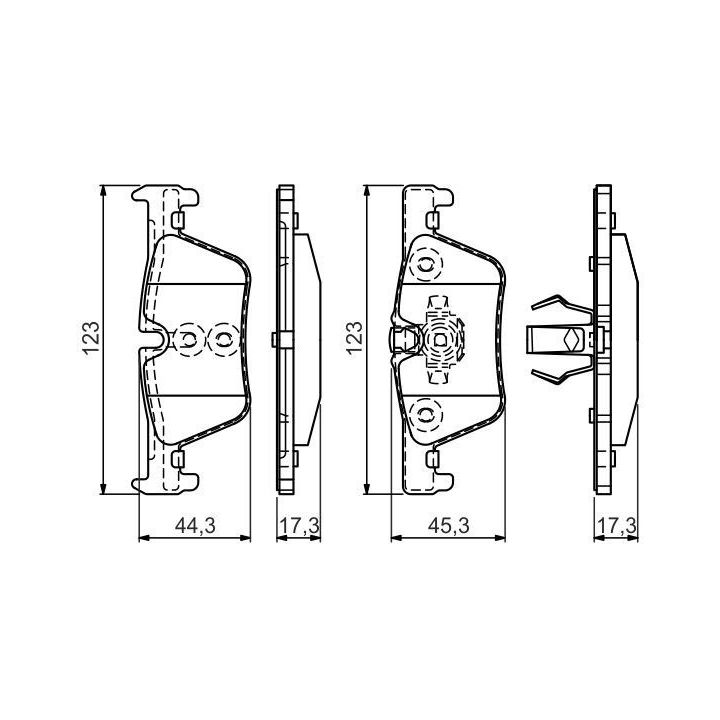 Arka Fren Balatası BMW 3 Serisi F30 ve 1 Serisi F20 İçin (2010-) - BOSCH 0986494554