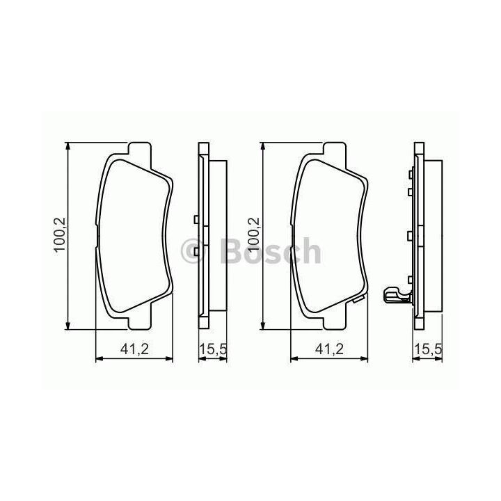 Arka Fren Balatası Delikli Hyundai I20 Elantra Kia Soul Sportage (2011-) - Bosch 0986494557