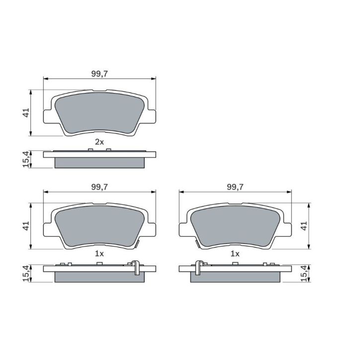 Arka Fren Balatası Delikli Hyundai I20 Elantra Kia Soul Sportage (2011-) - Bosch 0986494557