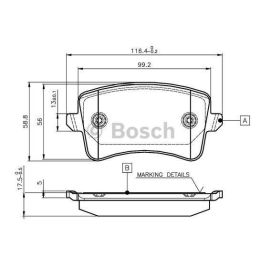 Arka Disk Fren Balatası Audi A4 A5 Quattro İçin (2007-) - Bosch 0986494254