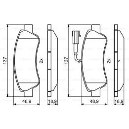 Arka Disk Fren Balatası Fiat Ducato Peugeot Boxer Citroen Jumper İçin (2012-) - Bosch 0986494994