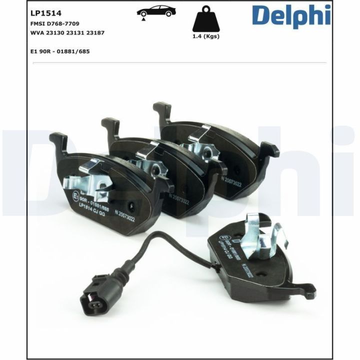 Ön Fren Balatası 146mm Golf IV Bora Jetta Polo (2011-) - Delphi LP1514