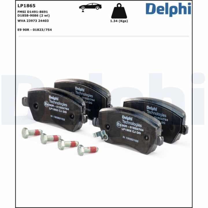 Ön Fren Balatası Opel Agila Renault Zoe Suzuki Splash Swift 3 - Delphi LP1865