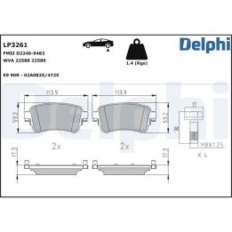 Arka Fren Balatası Peugeot Expert Iv 2.0 Hdi (2016-) - DELPHİ LP3261