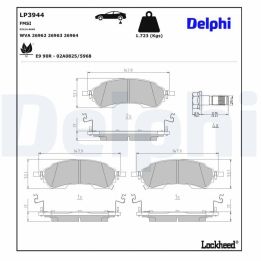 Arka Fren Balatası Ford Ranger VW Amarok İçin (2022-) - DELPHİ LP3944