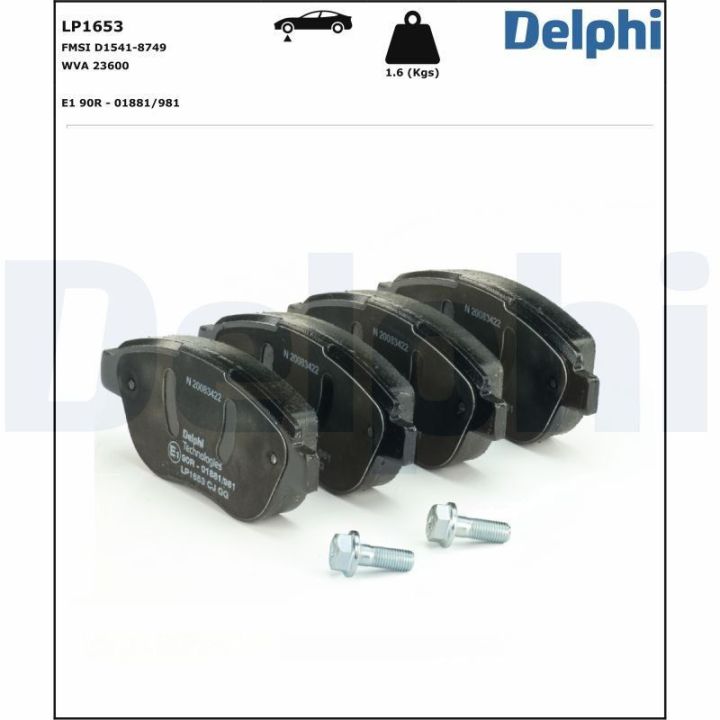 Ön Fren Balatası Peugeot Partner İçin (2002-) - Delphi LP1653
