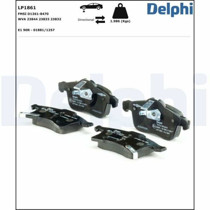 Ön Fren Balatası Opel Astra H İçin (2004-) - Delphi LP1861