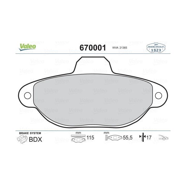 Ön Disk Fren Balatası Fiat Panda Punto İçin - VALEO 670001