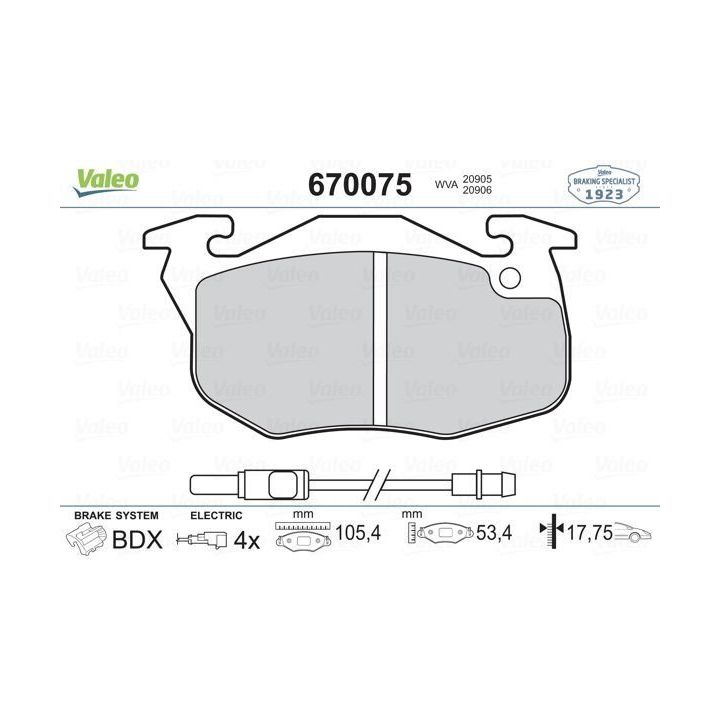 Renault R9 R11 Clio Citroen Saxo Ön Fren Balatası - VALEO 670075