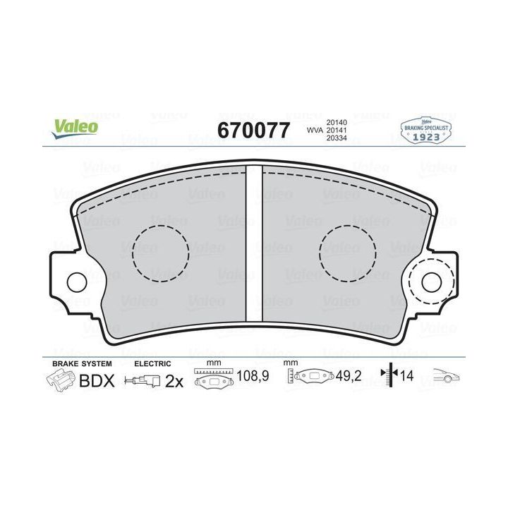 Renault R12 Ön Fren Balatası - VALEO 670077