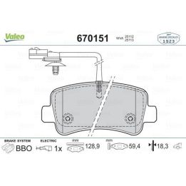 Arka Disk Fren Balatası Tek Teker Renault Master Opel Movano (2010-) - Valeo 670151