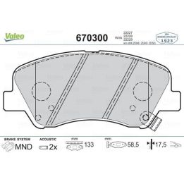 Ön Disk Fren Balatası Hyundai Accent Blue 1.4 1.6 CRDI (2011-) - Valeo 670300