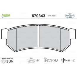 Arka Disk Fren Balatası Chevrolet Lacetti Nubira (2003-2007) - Valeo 670343