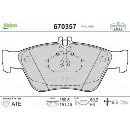 Mercedes C E SLK Serisi Ön Disk Fren Balatası (1999-2003) - Valeo 670357