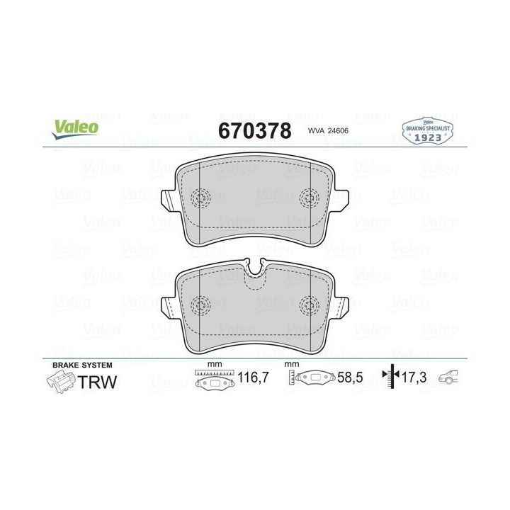 Audi A4 A5 Arka Disk Fren Balatası (2007-) - Valeo 670378