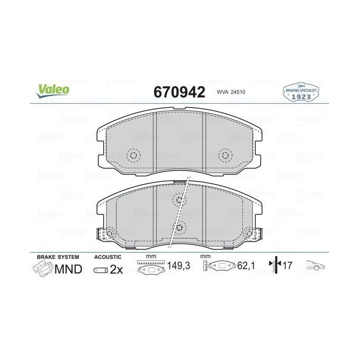 Opel Antara Ve Chevrolet Captiva İçin Ön Disk Balatası (2006-) - VALEO 670942