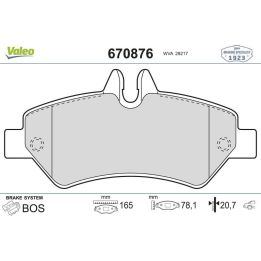 Arka Çift Teker Fren Balatası VW Crafter Mercedes Sprinter (2006-) - VALEO 670876
