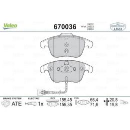 Ön Disk Fren Balatası Volkswagen Sharan ve Tiguan İçin (2007-) - VALEO 670036