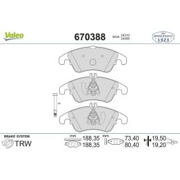 Ön Kulaklı Fren Balatası Mercedes W204 W207 W212 W218 Serisi İçin - VALEO 670388