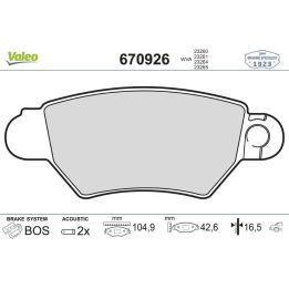 Arka Disk Fren Balatası Chevrolet Astra Corsa Opel Astra İçin (1994-2003) - VALEO 670926