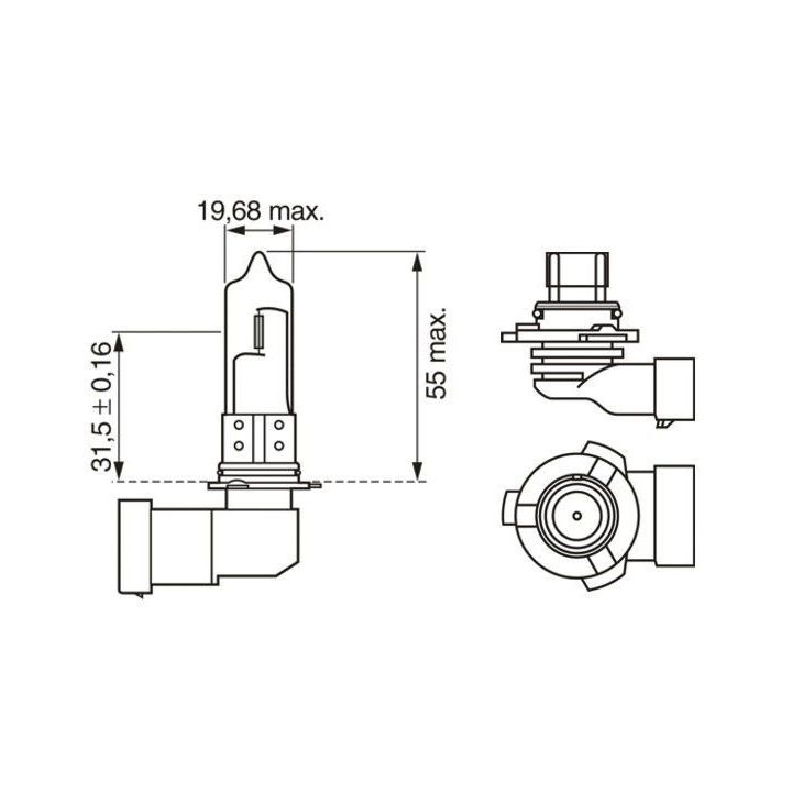 Ampul Eco 12V Hb3 60W P20D - Bosch 1987302807