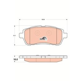 Ön Disk Balata Ford Fiesta Saloon Fiesta VI Fiesta VI Van İçin (2012-2016) - TRW GDB1893