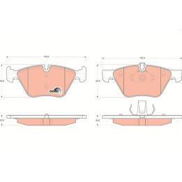 Ön Disk Balatası BMW 3 (E90 E91 E92 E93) 5 (E60 E61) X1 (E84) Z4 (E89) İçin (1996-2001) - TRW GDB1559