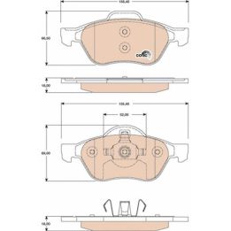 Ön Disk Balatası Renault Laguna, Twingo II Ve Wind Modelleri İçin (2004-2017) - TRW GDB1787