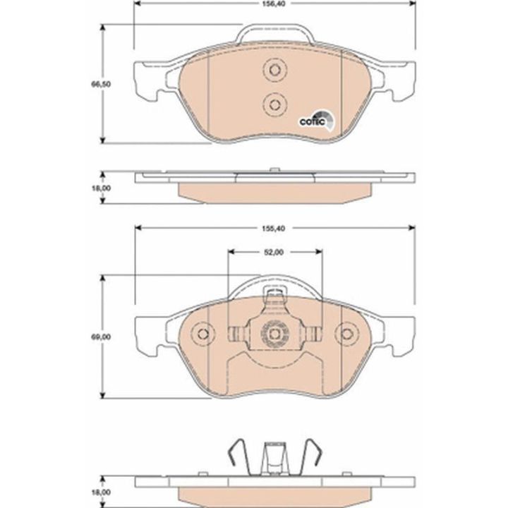 Ön Disk Balatası Renault Laguna, Twingo II Ve Wind Modelleri İçin (2004-2017) - TRW GDB1787