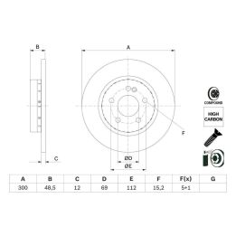 Mercedes-Benz C Serisi İçin Fren Diski (C 160, C 180, C 200 Modelleri) - BOSCH 0986479H49